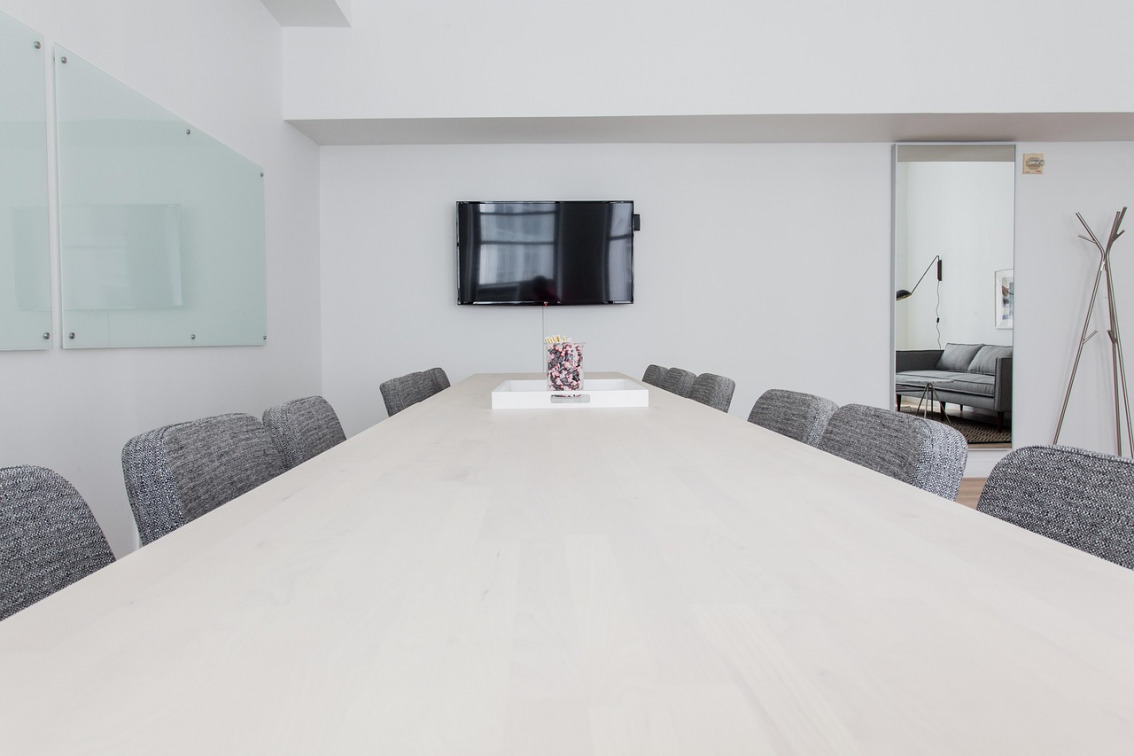 Executive boardroom strategy meeting